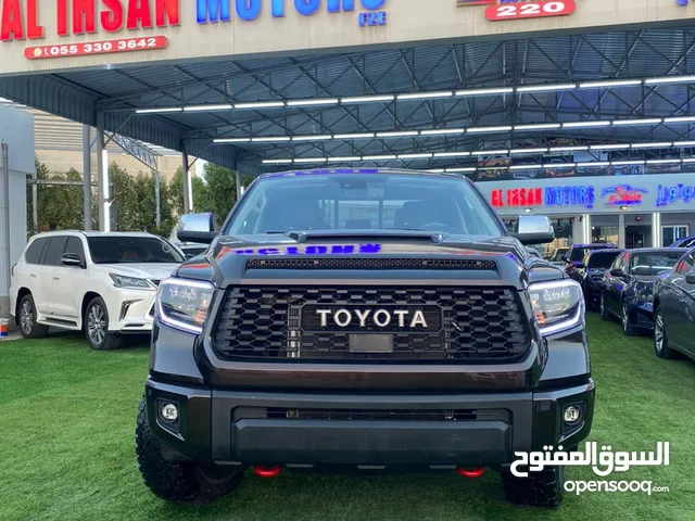 تويوتا بيك اب توندرا اللون البني المميز ليمتد موديل 2020 فور ويل داخل جلد وكاله