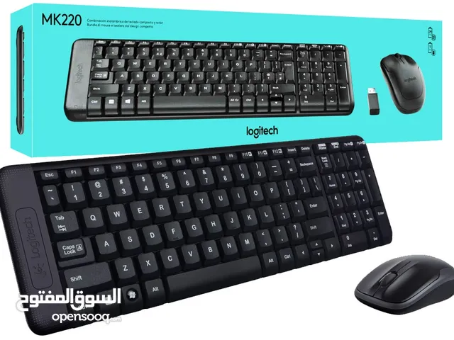Logitech Wireless keyboard MK220 لوحة مفاتيح مع ماوس لاسلكية