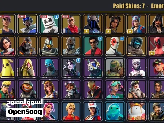 حساب فورت نايت للبيع