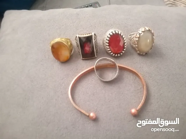 خواتم فضه رجالي عدد 2 من النوع الثقيل واحجار كريمه وخاتم نحاس رجالي بحجر كريم للبيع ...