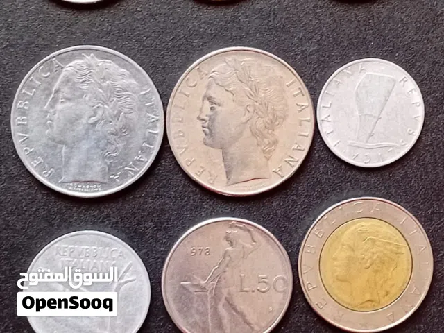 للبيع مجموعة عملات إيطالية معدنية قديمة