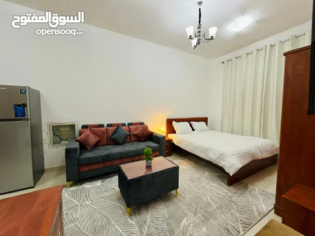 F1/استديو مفروش للايجار الشهري منطقة الروضة شارع تونس شامل الفواتير والانترنت والصيانة