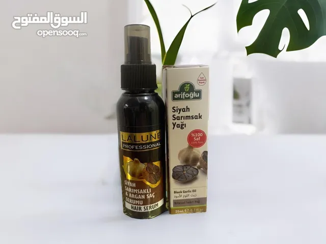 Black garlic oil and serum for hair care