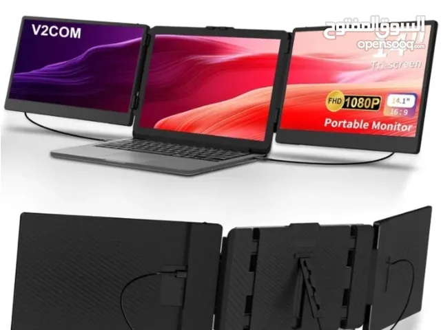 Laptop Screen Extender, 14'' FHD 1080P IPS Ultra-Thin Dual/Triple Monitor Display, HDMI/USB-C Plug-P