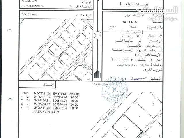 Residential Land for Sale in Al Sharqiya Al Mudaibi