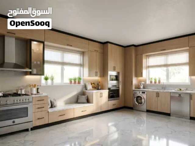 عمل تصاميم مطابخ 3D ملونة عمل اون لاين ، ارسل قياس مطبخك واستقبل التصميم على واتس اب
