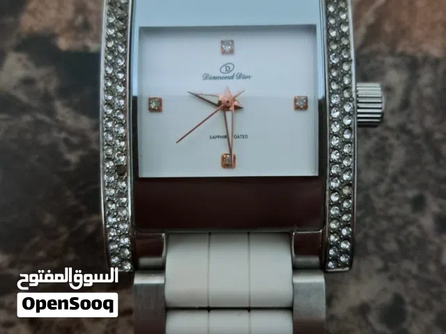 ساعة Diamond Dior نسائية (تقليد) - مستعملة نظيف جداً بـ 3 د.ك