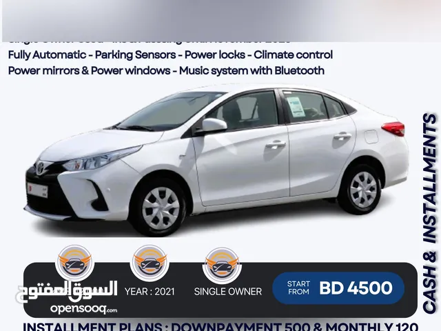 Toyota Yaris 2021 , Special Ramdan Offers , Single Owner , Cash 4500 , Installment Monthly 120 BD