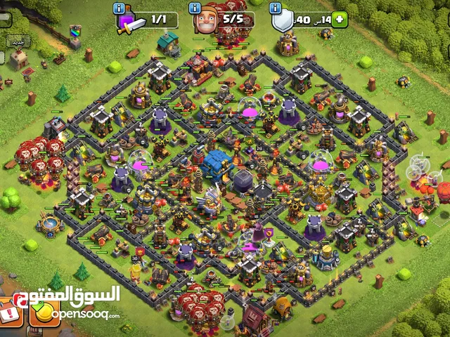 حساب كلاش البيت 11ماكس السعر 200دولار