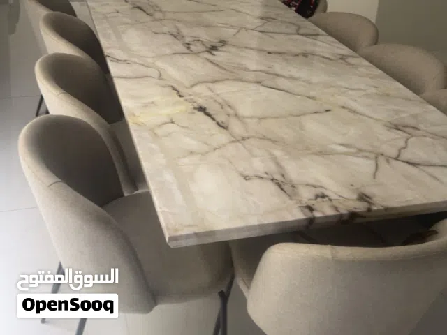 طاولة طعام رخام 10 كراسي