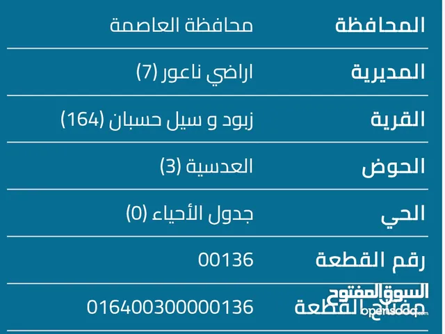 Residential Land for Sale in Amman Naour