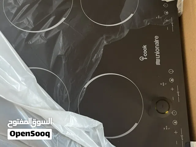 للبيع مسطح كهرباء Unionaire i-Cook 4 عيون زجاج أسود – جديد بالكرتونة والضمان