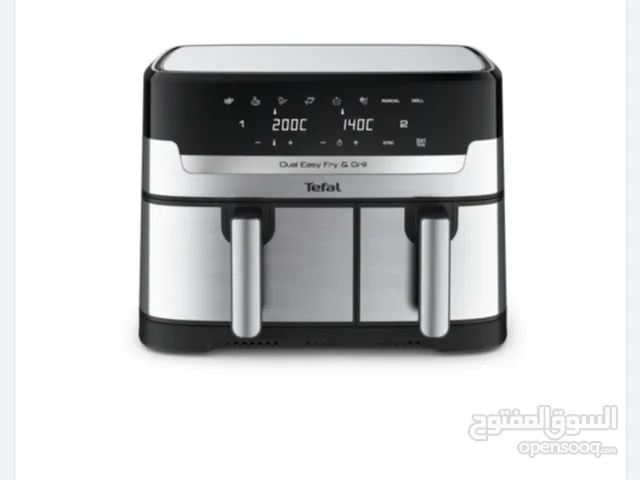 TEFAL Dual Easy Fry and Grill Air Fryer 8.3 L Stainless Steel