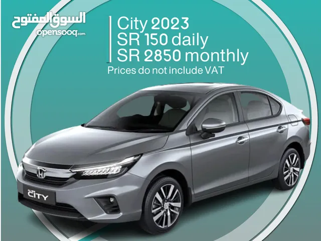 Honda City 2023 for rent - free delivery for monthly rent
