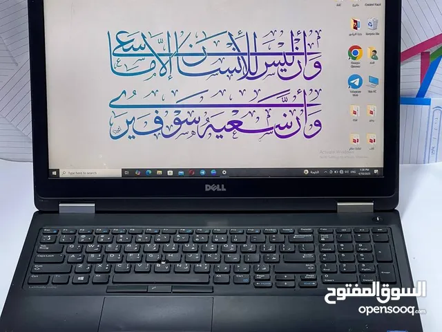 لابتوب DELL latitude E5570 نظيف 100% للبيع السعر 375 الف متوفر توصيل شغال ما بيه اي مشاكل او عطل