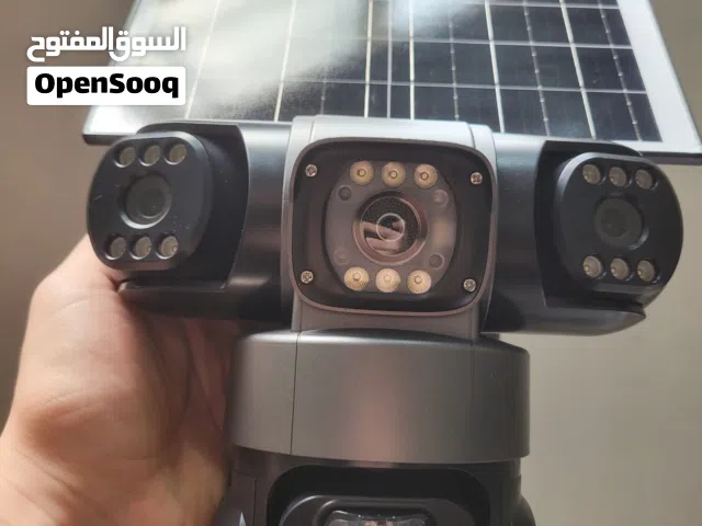 كاميرا مراقبة شمسية ذكية 360 ثلاثية العدسات