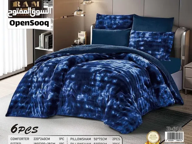 لحاااف فرو ثعالب اجعلي الرقى.والدفى.جزا من نومك لحاف ملكي6قطع بل اضافه الى هذه المفرش. الناعم.ال غرف