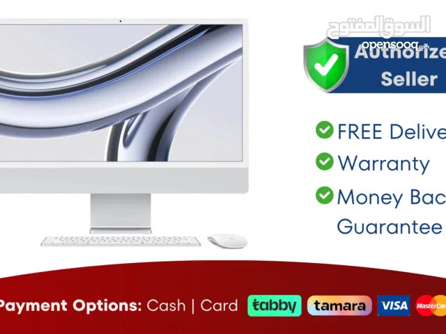 Apple iMac 24" - M3 - 8/512GB - Silver with Mouse Keyboard