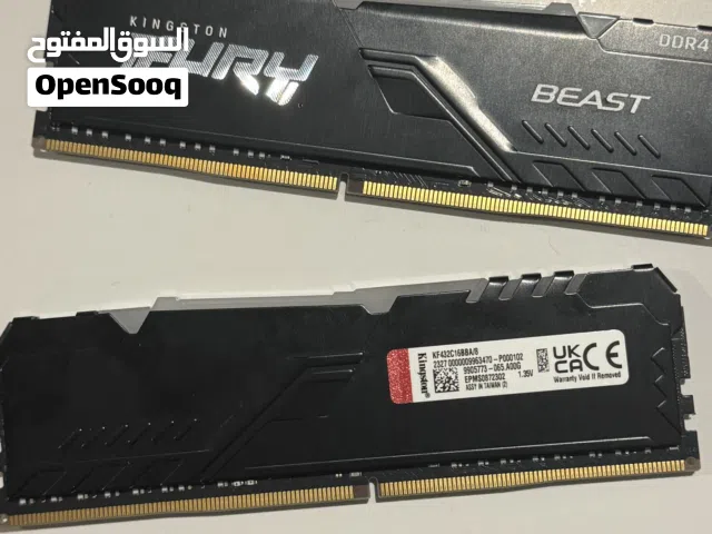 رامات Kingston Fury Beast DDR4 16gb 3200MHz للبيع