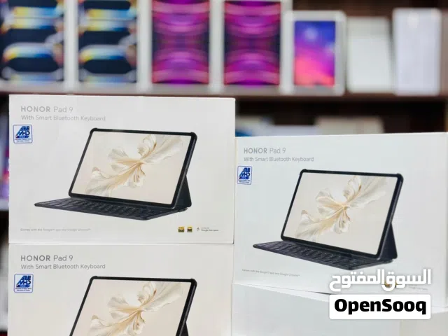 هونر باد 9 ، 256 جيجا ، رام 16 مع كفر+كيبورد   بكجج كامل للدراسة والعمل