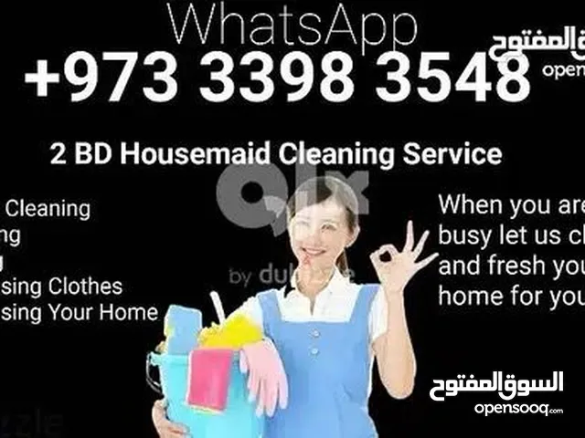 Cleaner Khadama housemaid housekeeper 2 bd hourly charge.