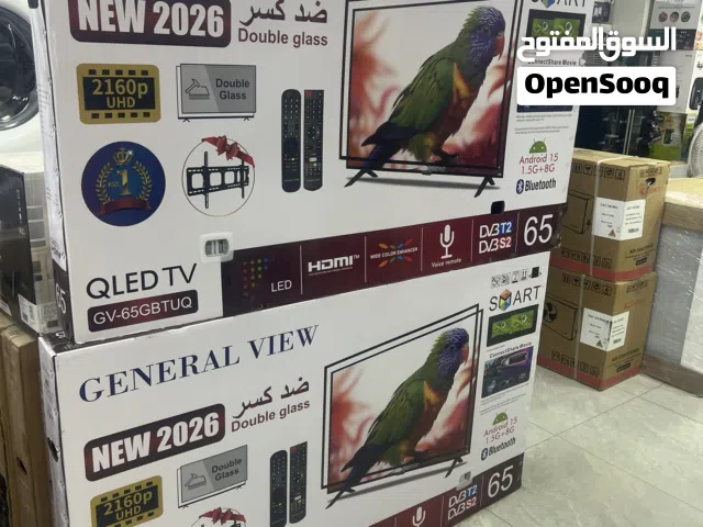 شاشه جنرال فيو 65 بوصه سمارت كيوليد فوركي سعر حرق