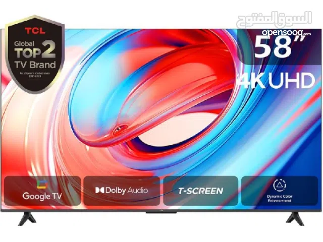 شاشة  4k TCL 58 شاشة فل سمارت LED