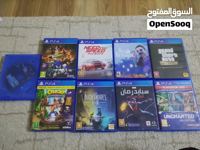 السلام عليكم ورحمة الله وبركاته، للبيع أشرطة بلايستيشن 4 (PS4) أصلية ونظيفة جداً بحالة الوكالة