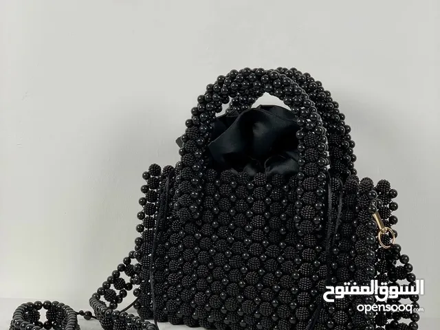 hand bag beaded raspberry