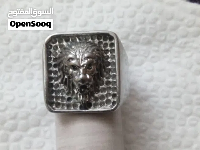 خاتم رجالي كروم مطلي بالفضه لون ثابت