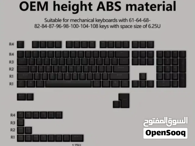 Unused Black Keyboard Keycaps Keys