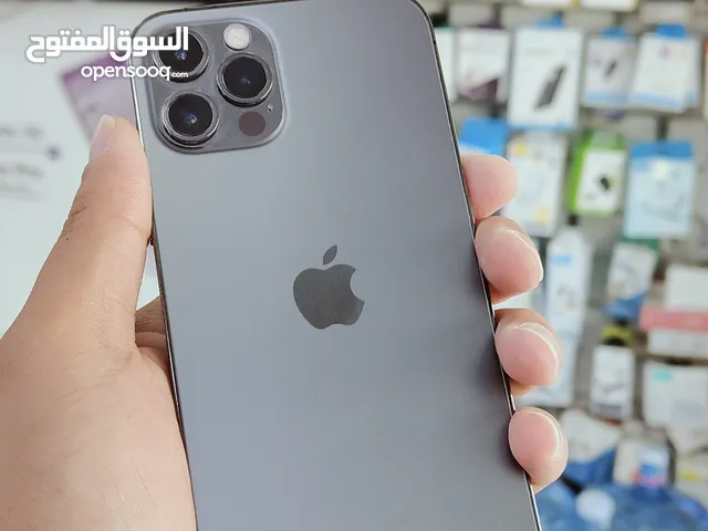 ايفون 12 برو 256 GB مستعمل بحالة الوكالة نظافة 10/10 نسبة البطارية 88% اللون المميز الرمادي