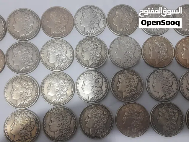 50 طرف عملة امريكيه تواريخ قديمه مورقان للبيع