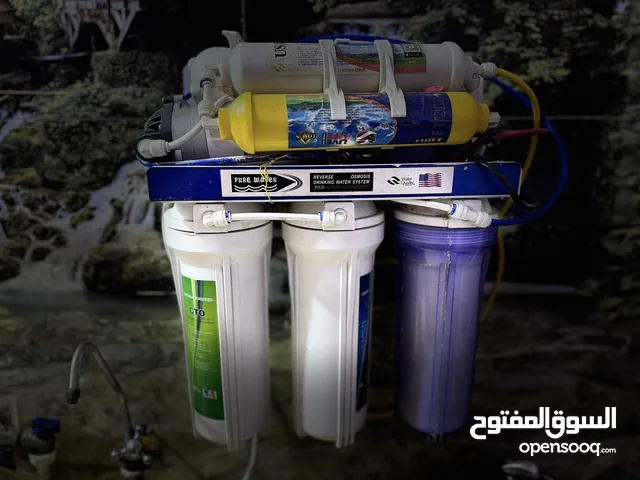 منظومة فلتره مياه صحيه 7 مراحل مستعمله شغالة مع كافة الملحقات