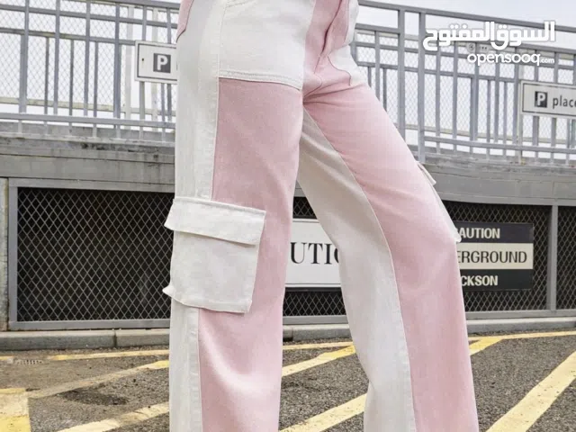 طقم بناتي (وردي × أبيض) كيوووت - إطلالة كورية مريحة