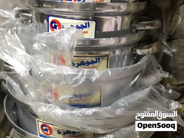 طقم حلل الومنيوم الجوهرة 7 حلل مقاسات من 1،5 لتر حتى 7 لتر جديد بدون كرتونة لسه المقابض ماتركبتش