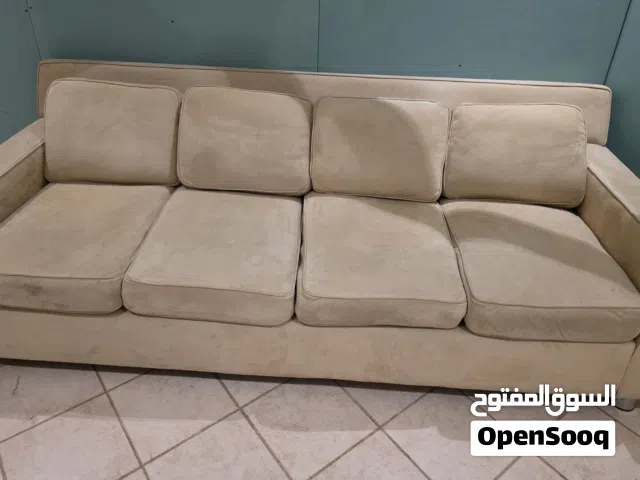 sofa4-seater كنبه اربع مقاعد باللون البيج  2.30×95سم التصميم العصري البسيط
