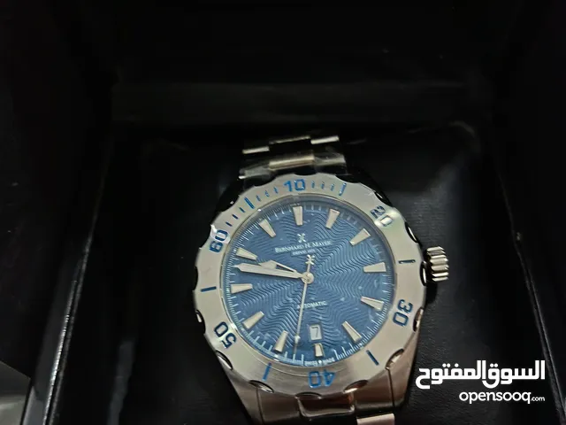 ساعة Bernhard H. Mayer أصلية زرقاء بإطار فولاذ جديدة بالكامل إصدار محدود (حجم كبير Large 44mm)
