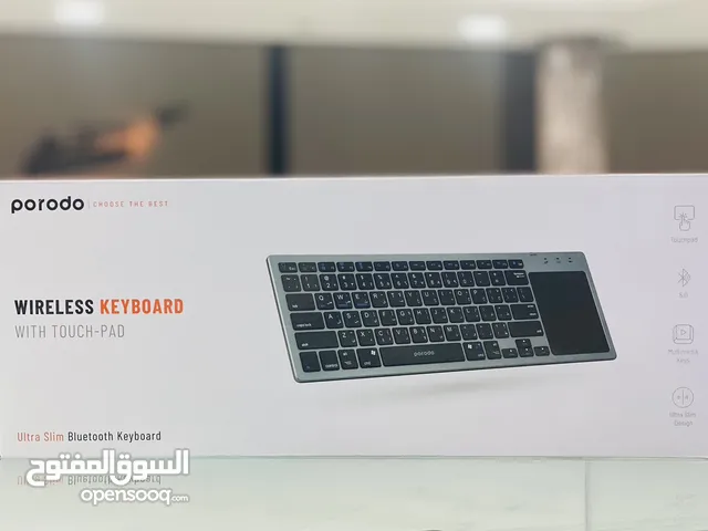 Porodo Wireless Keyboard With Touch-Pad Compatible with Mac/ Windows