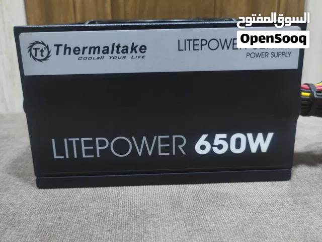 للبيع باور سبلاي Thermaltake مستعمل نظيف جداً  ممتازة وشغال 100% بدون أي مشاكل أو صوت.  650W