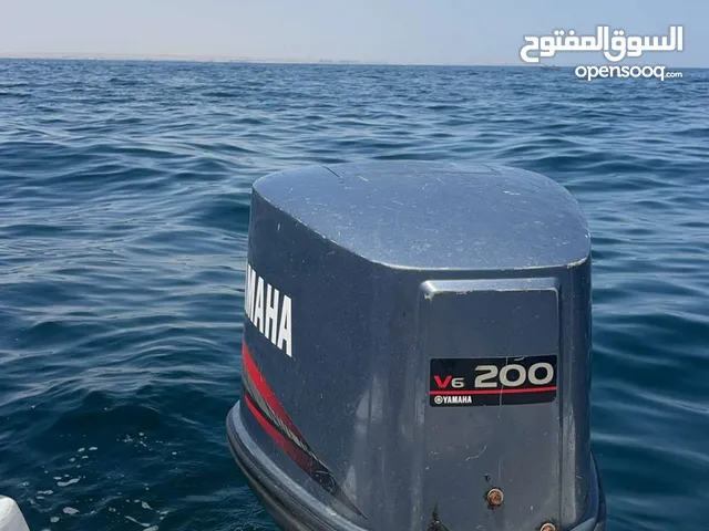 قارب مسطح مع عربه مع مكينه200 مديل2010