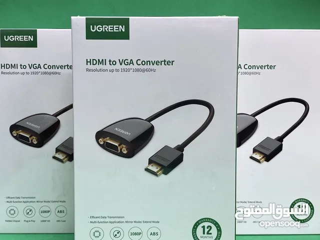 محول UGREEN HDMI إلى VGA موديل 40253 – حل بسيط لربط الأجهزة القديمة HDMI to VGA adapter