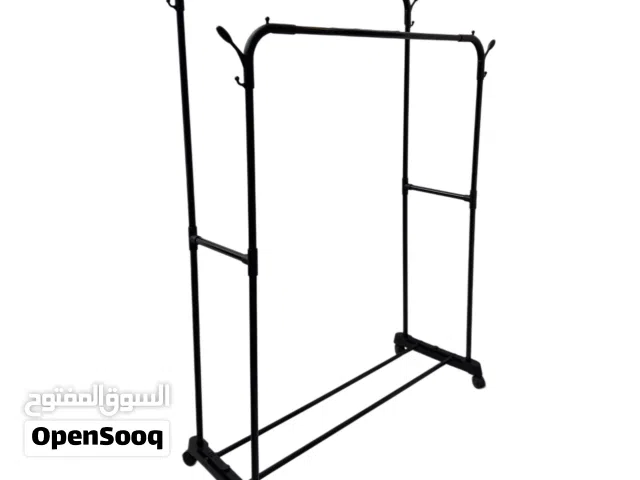 ستاند ملابس يفيد صاحب محلات والبيجات عرض ملابس مزدوج مع 4 عجلات