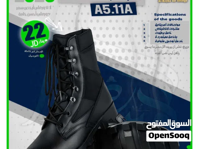 بسطار عسكري أو سفاري لون أسود (جديد) نمرة 39 بسعر 10 دينار سعره من المصدر 22 دينار