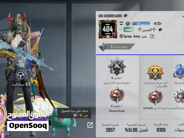 Pubg Accounts and Characters for Sale in Hama