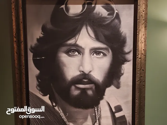 لوحة فنية رسم ،فريم  خشب اصلي