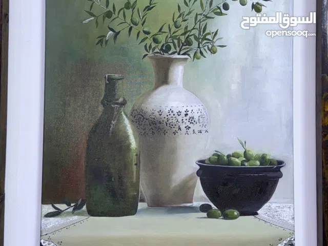 لوحة فنية أصلية مرسومة يدويًا – قطعة فريدة تعبّر عن التراث الفلسطيني