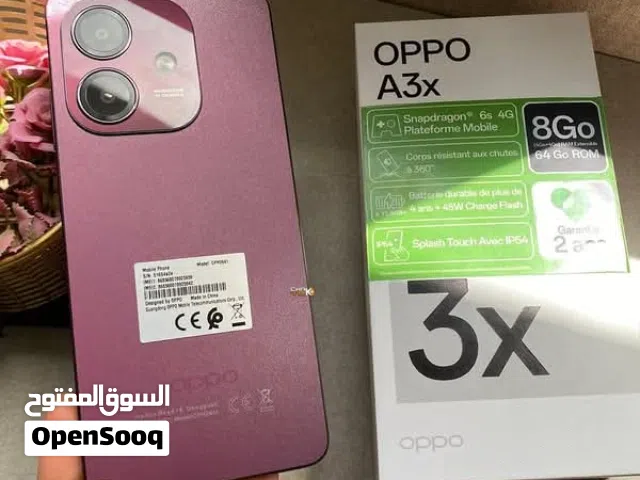 اوبو A3x مستعمل بحالة ممتازة مع الكرتونة 256 جيجا  8 رام