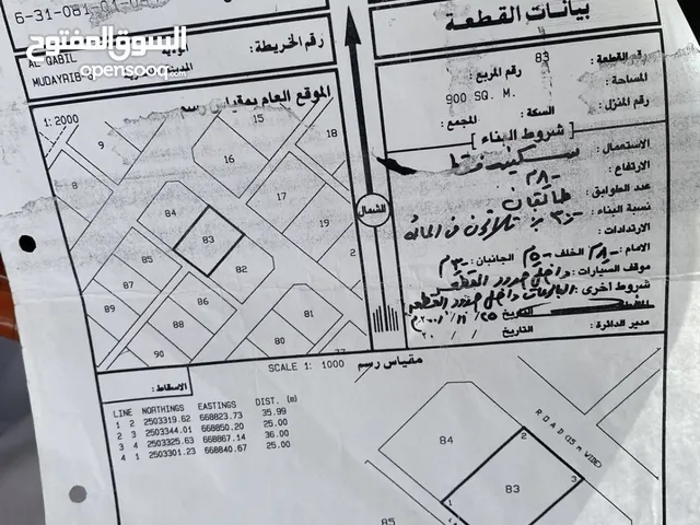 Residential Land for Sale in Al Sharqiya Al Qabil