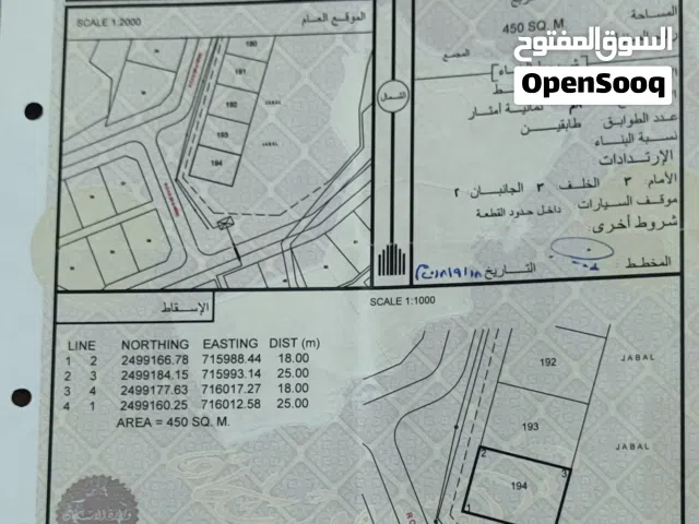 Residential Land for Sale in Al Sharqiya Wadi Bani Khalid